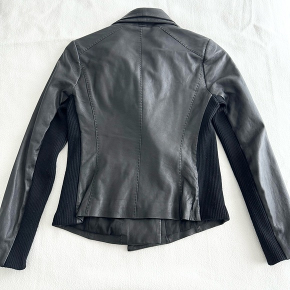 Vince Leather Scuba Jacket S Black - Picture 3 of 11